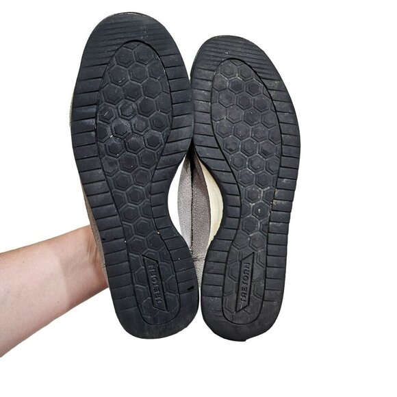 Tretorn Rawlins‎ 2 Retro Sneakers US 4.5 Leather Textile Blue Orange Suede Trim - Picture 3 of 12